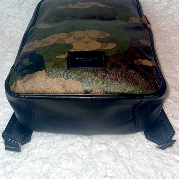 Coach Westway Signature Canvas Camo Camouflage Print Unisex Backpack Book Bag - Picture 8 of 16